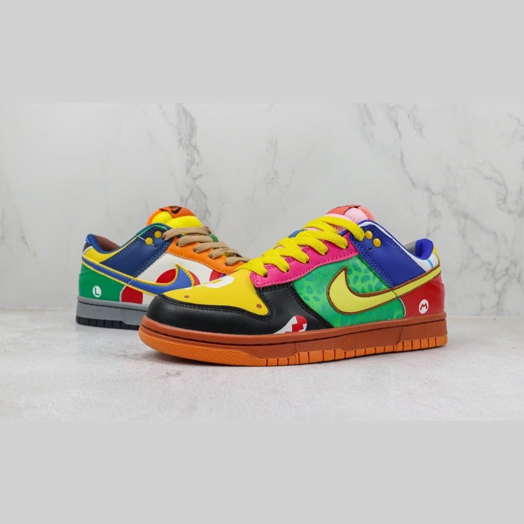 Custom super paper mario nike dunks hotsell