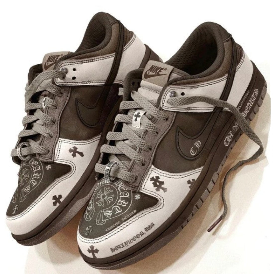 Custom Dunk Low Chrome Hearts